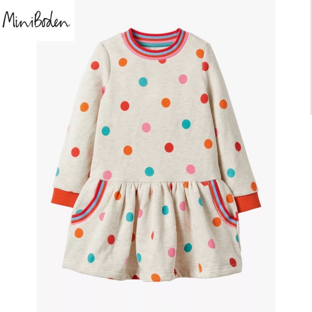Girls mini Boden polka dot dress